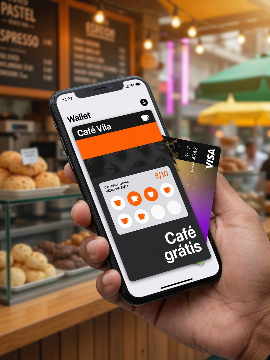 Tarjeta de fidelidad en Apple Wallet, en el celular del cliente